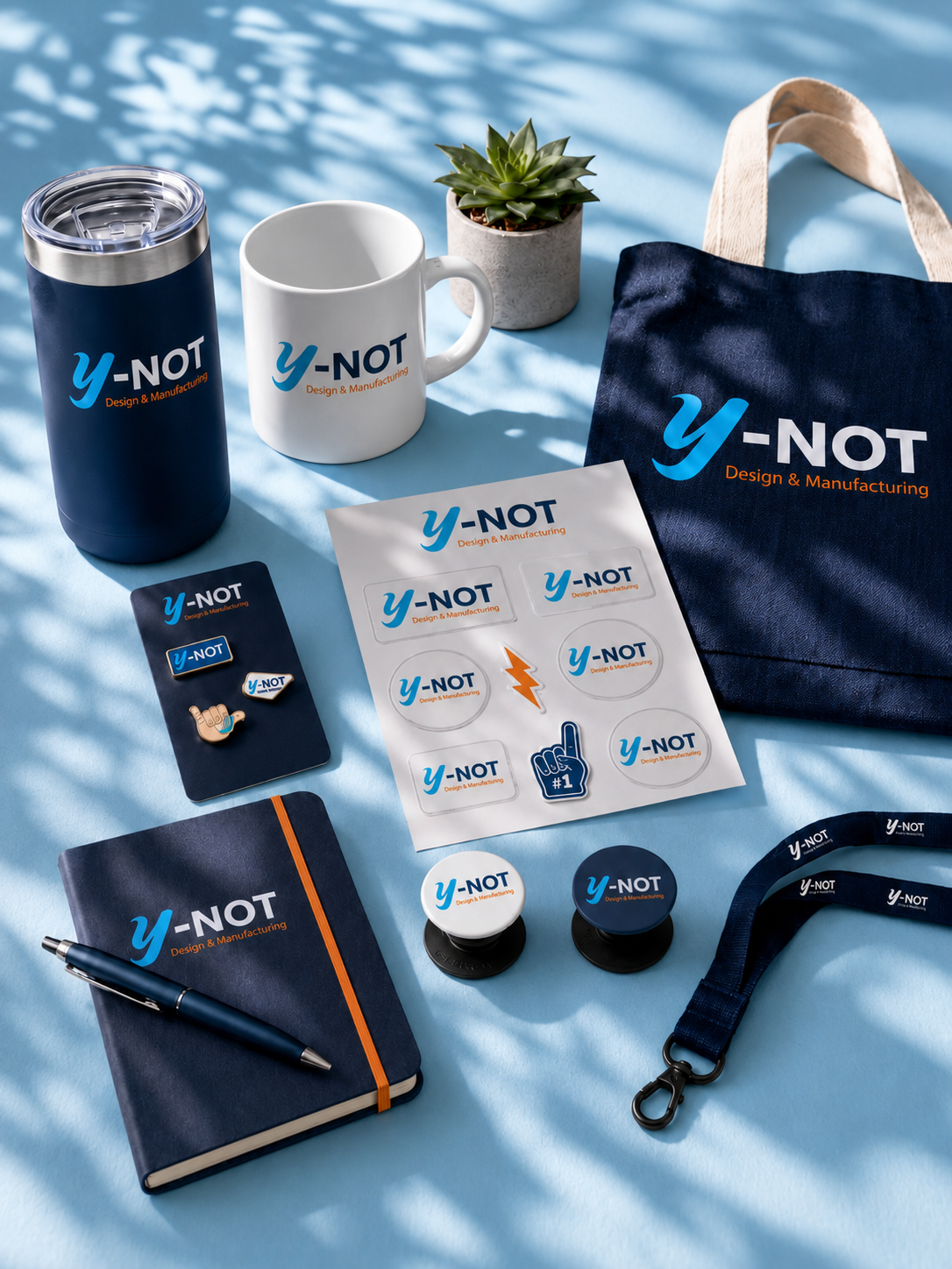 Branded booth trade show giveaway items from Y-Not Design & Manufacturing